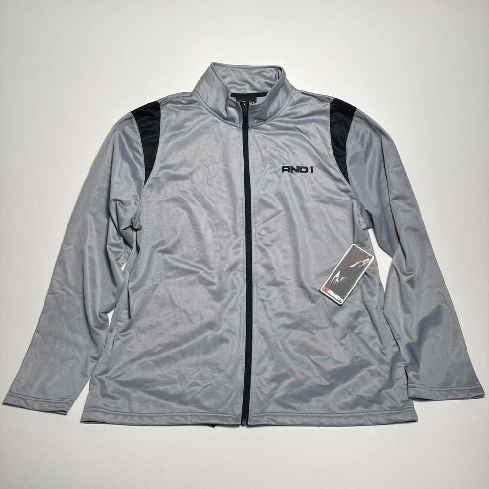 Men’s XL Track Jacket Size Gray Full Zip